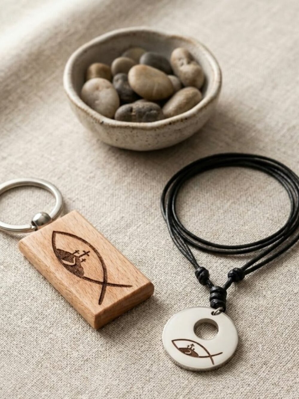 Inspirational Set of Key Chain and Neclkace